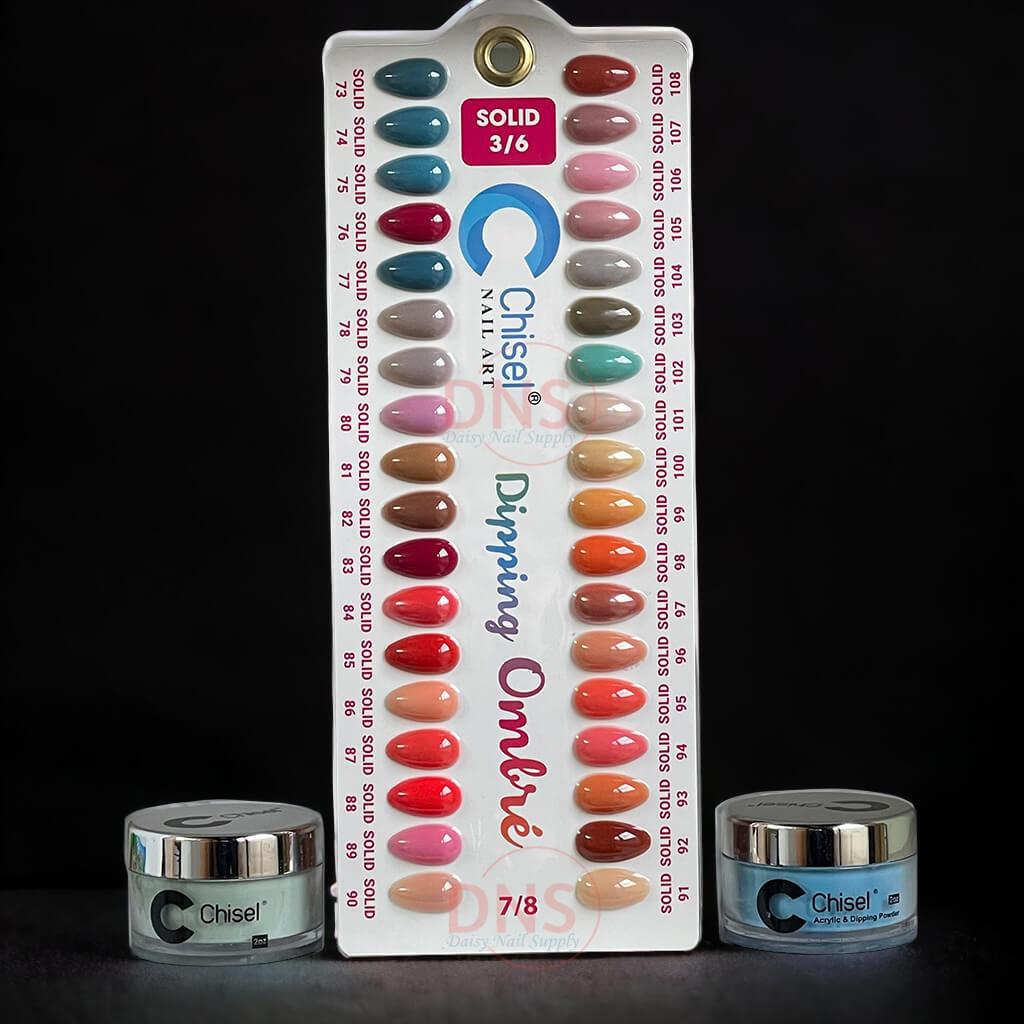 Chisel Nail Art Dip Powder 2 Oz - (Set 36 Colors - Solid #73 --> 108)
