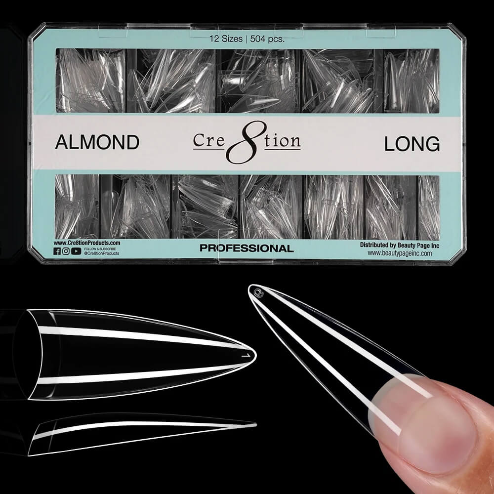 Cre8tion Nail Tips item #15595 - ALMOND LONG
