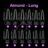 Cre8tion Nail Tips item #15595 - ALMOND LONG