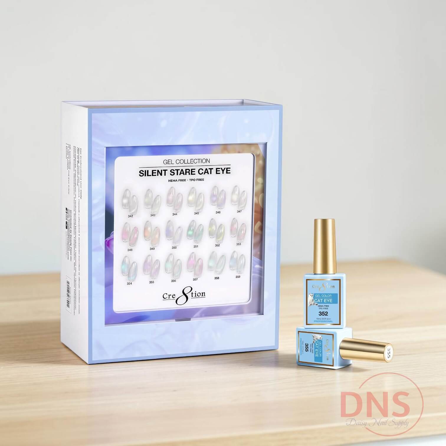 Cre8tion Gel Cat Eye - SILENT STARE Kit - 18 Colors + Color Chart Free