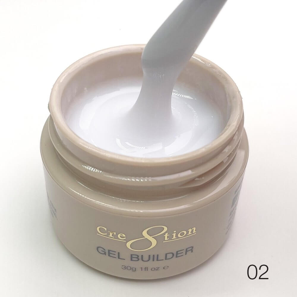 Cre8tion Overlay / Structure Builder Gel in Jar 1oz - Hema Free - 02 White