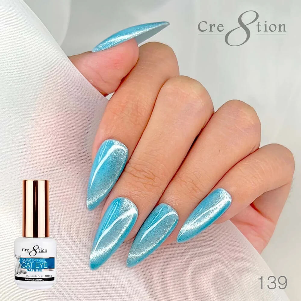 Cre8tion Soak Off  Gel Cat Eye 0.5 Oz #139