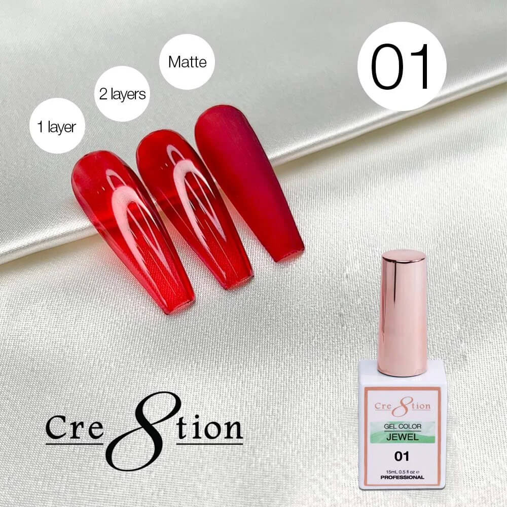 Cre8tion Soak Off gel Jelly - Jewel #01