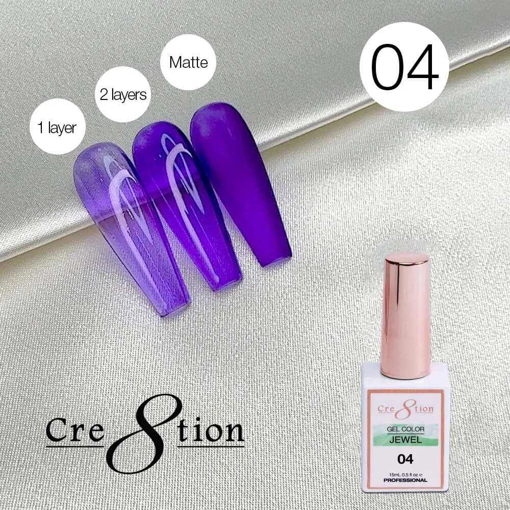 Cre8tion Soak Off gel Jelly - Jewel #04
