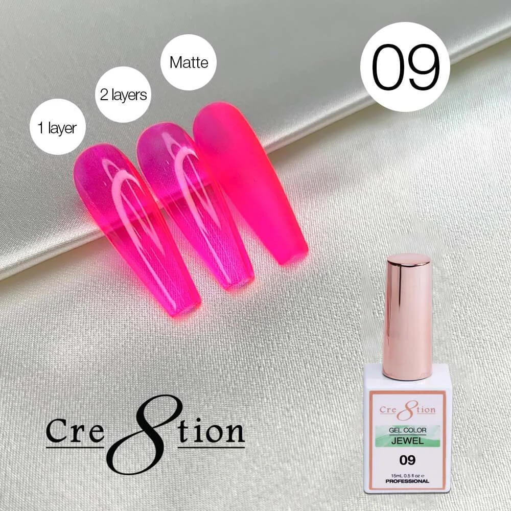 Cre8tion Soak Off gel Jelly - Jewel #09
