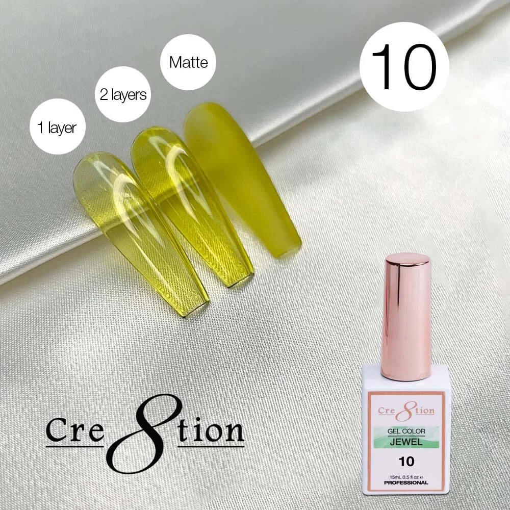 Cre8tion Soak Off gel Jelly - Jewel #10