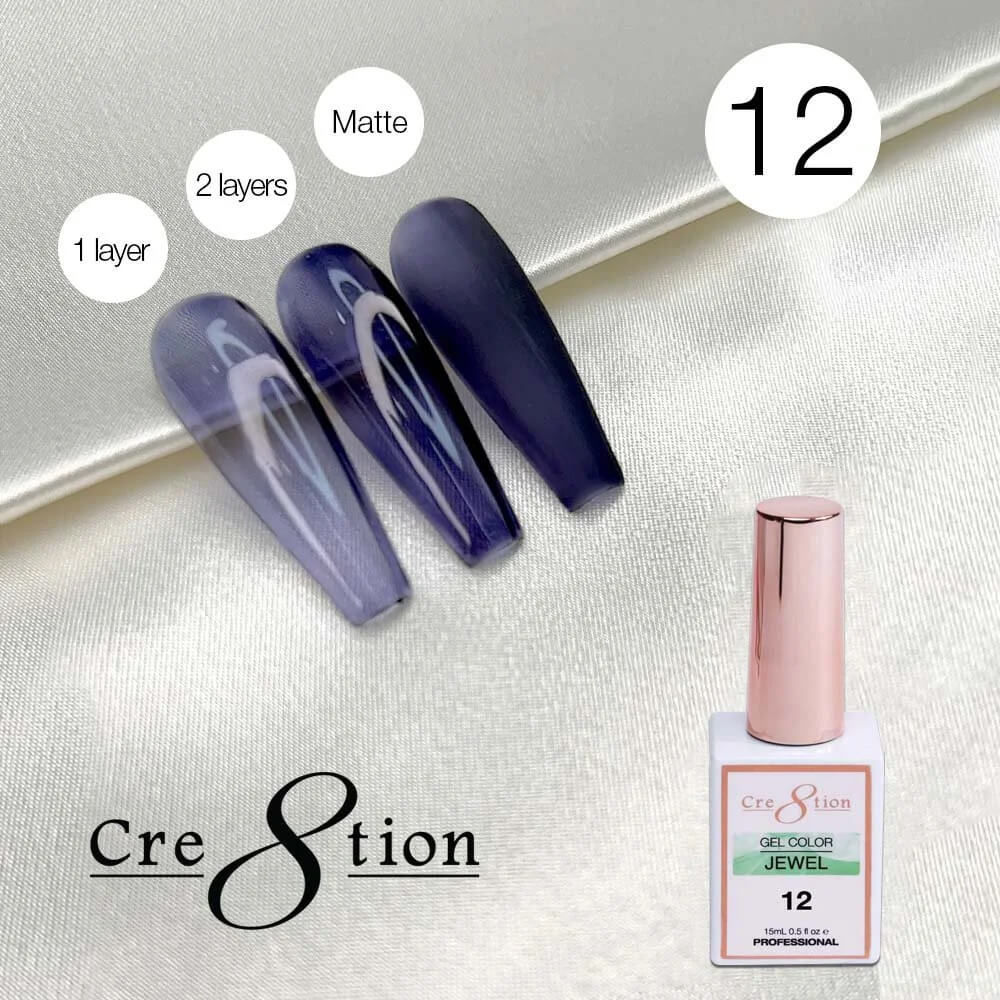 Cre8tion Soak Off gel Jelly - Jewel #12