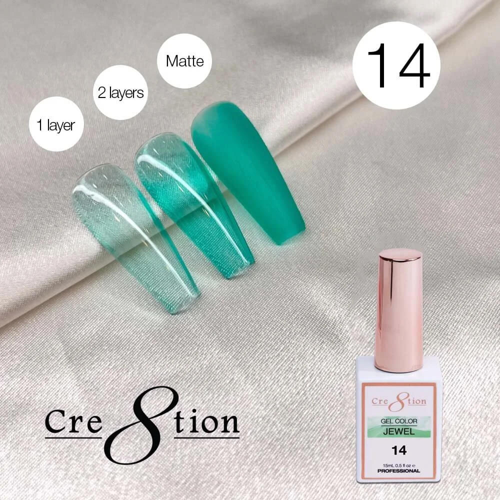 Cre8tion Soak Off gel Jelly - Jewel #14