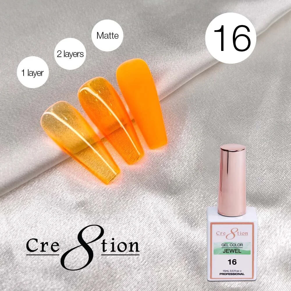 Cre8tion Soak Off gel Jelly - Jewel #16