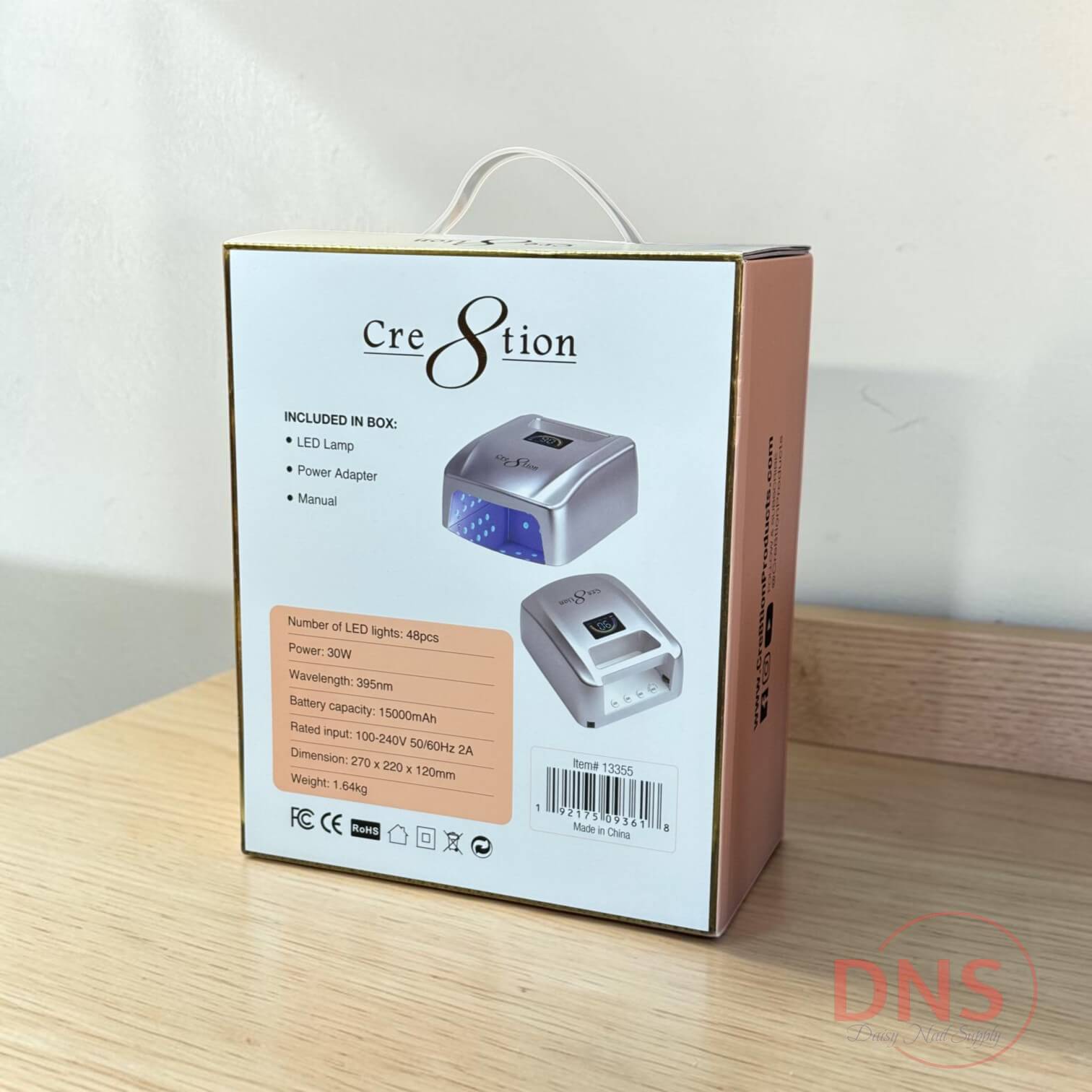 Cre8tion Professional Cordless LED Lamp 36W - Silver - Item #13355
