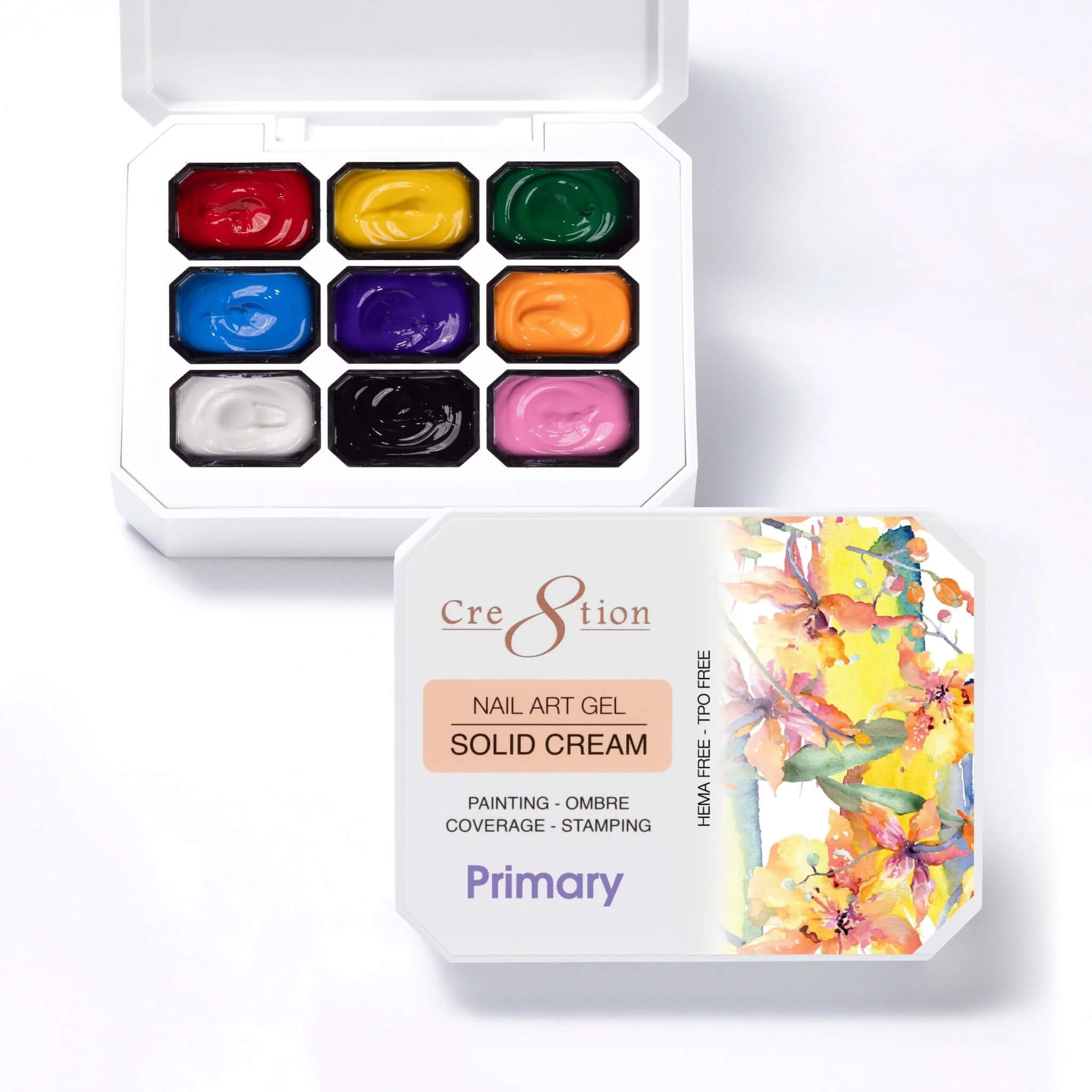 Cre8tion Nail Art Gel - Solid Cream Collection - Primary