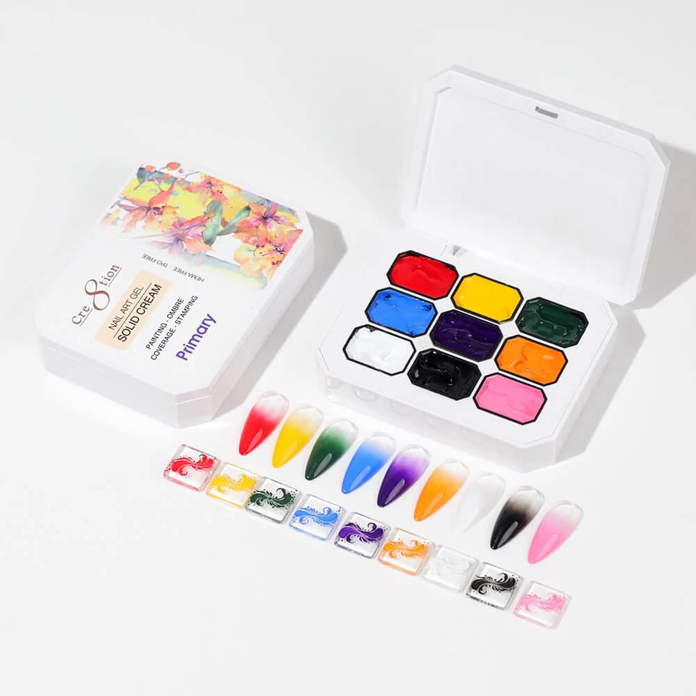Cre8tion Nail Art Gel - Solid Cream Collection - Primary