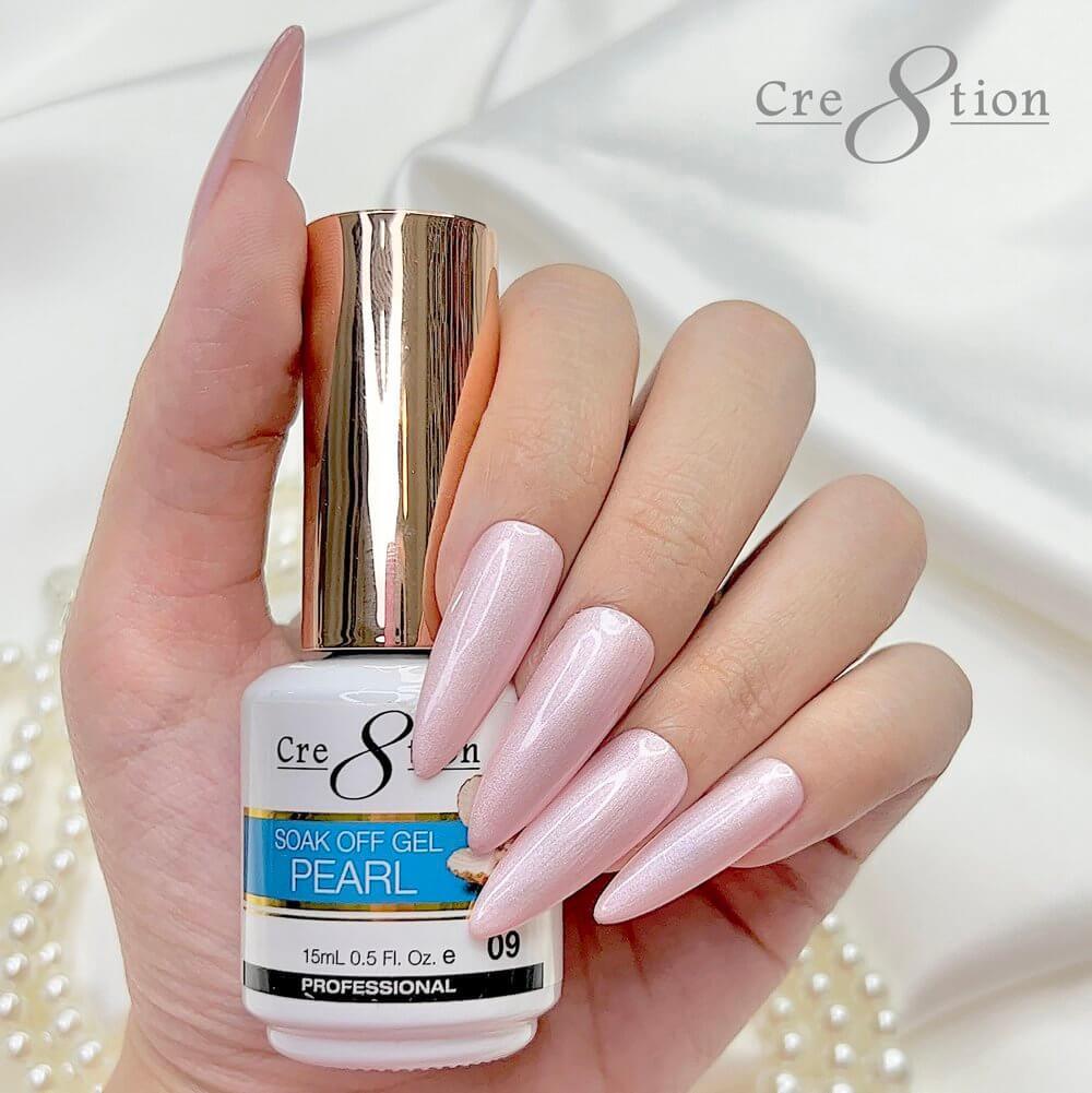 Cre8tion Soak Off Gel 0.5 Oz - Pearl Collection #09