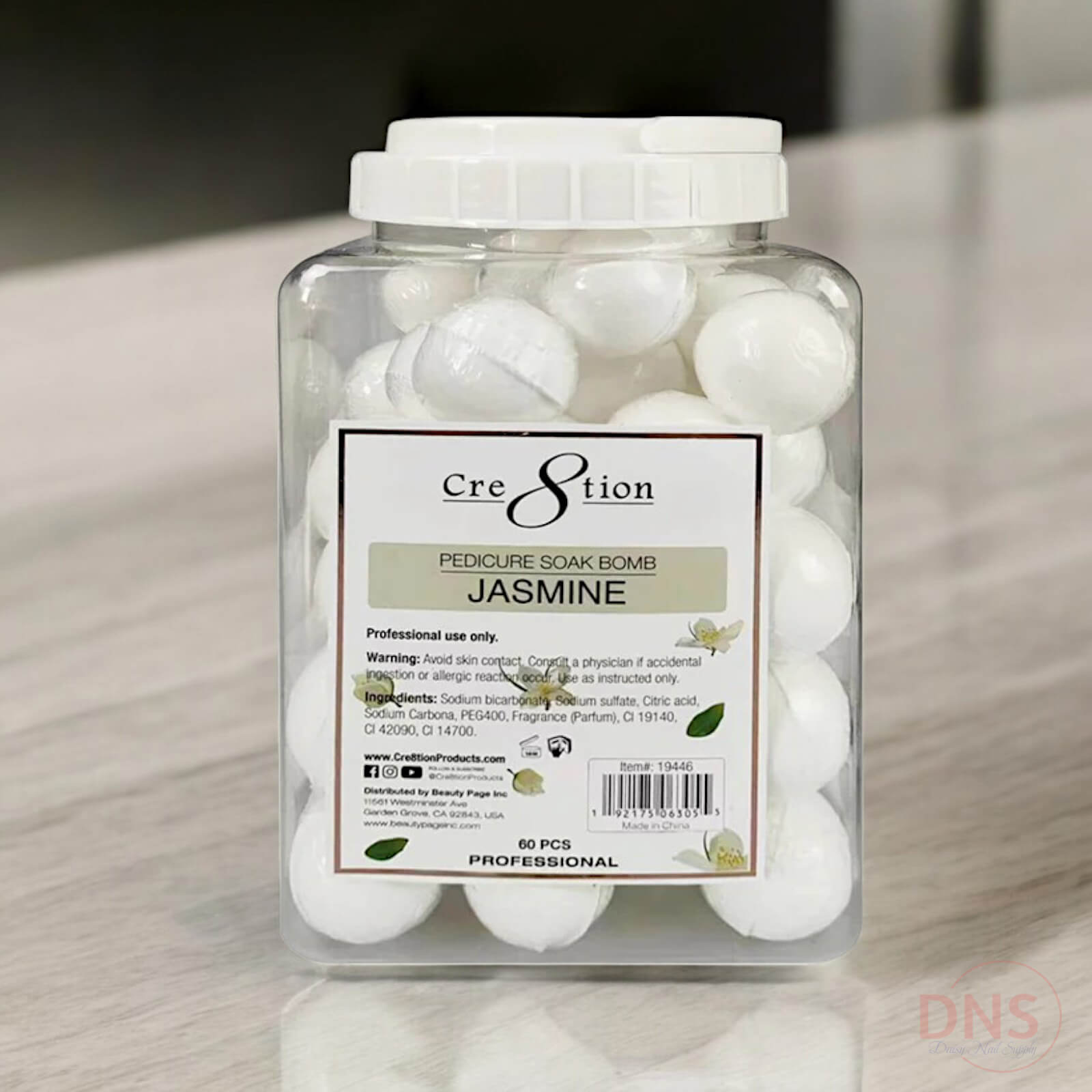 Cre8tion Pedicure Soak Bomb Spa 60 pcs/ Box -  Jasmine