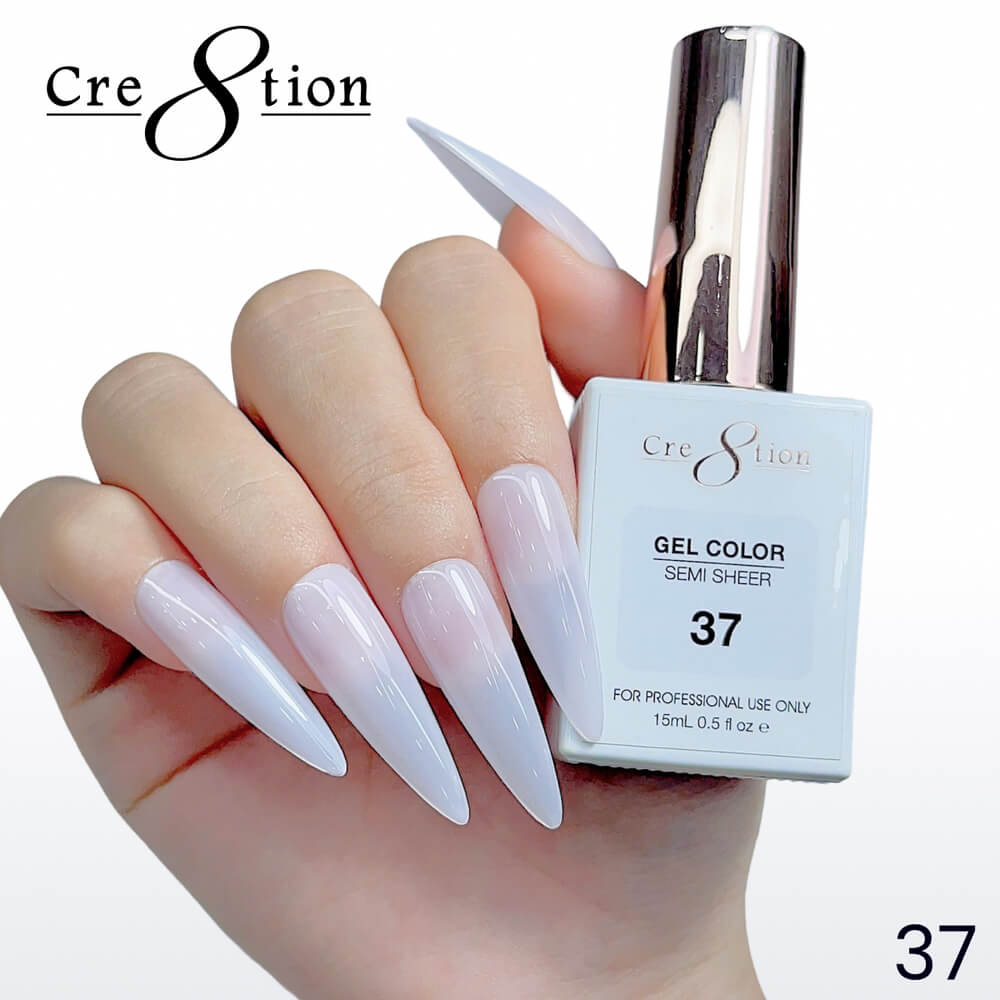 Cre8tion Soak off Gel Color Hema Free SEMI SHEER #37