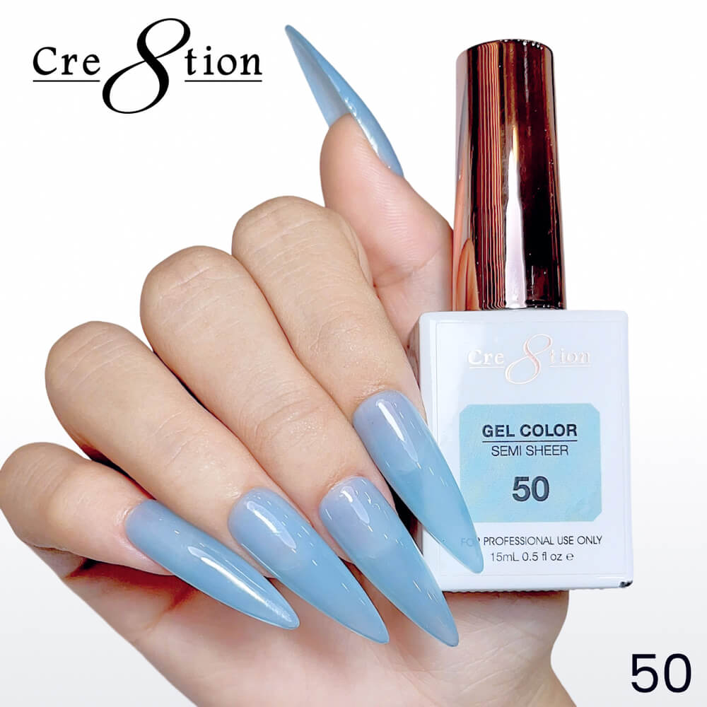 Cre8tion Soak off Gel Color Hema Free SEMI SHEER #50