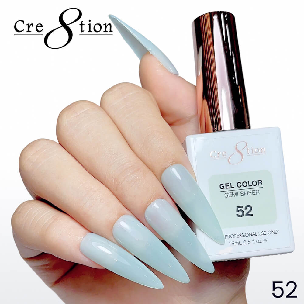 Cre8tion Soak off Gel Color Hema Free SEMI SHEER #52