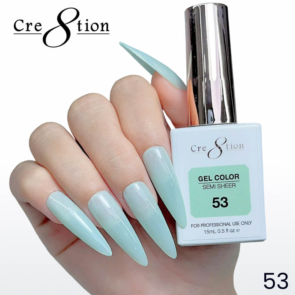 Cre8tion Soak off Gel Color Hema Free SEMI SHEER #53