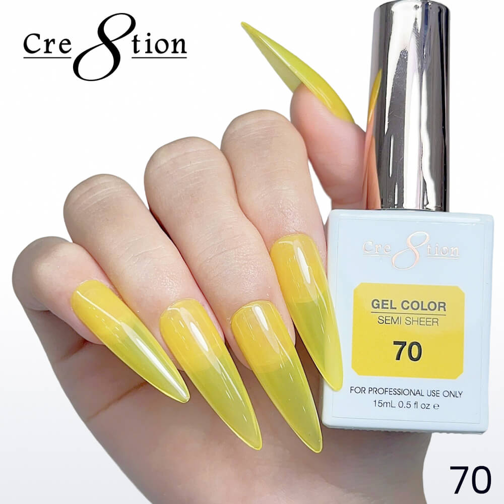 Cre8tion Soak off Gel Color Hema Free SEMI SHEER #70