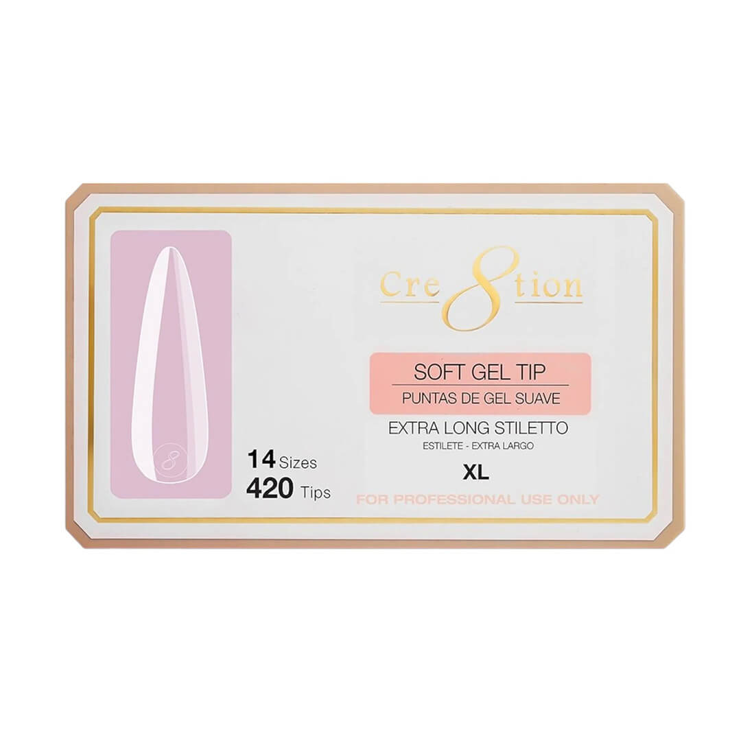 Cre8tion Soft Gel Tips - Extra Long Stiletto XL