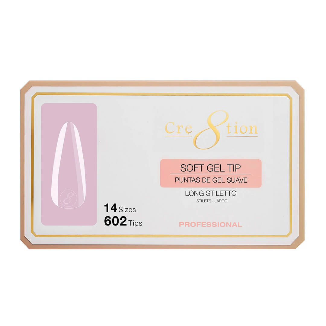 Cre8tion Soft Gel Tips - Long Stiletto