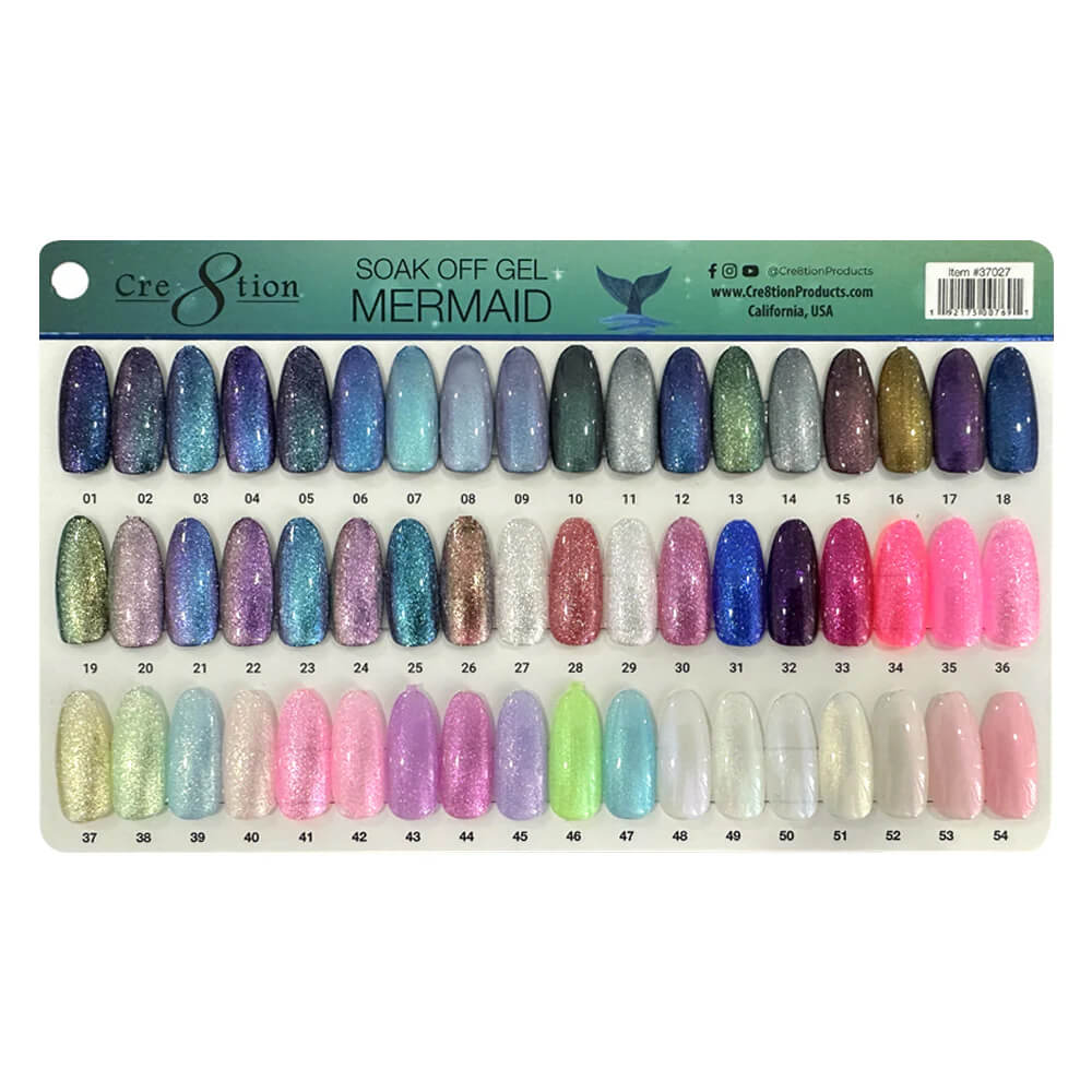 Cre8tion Soak Off Gel - Mermaid Collection *Pick Your Colors*