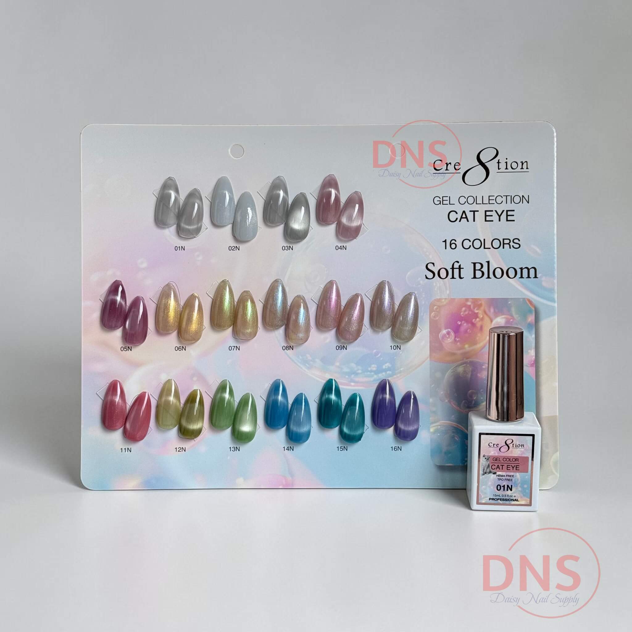 Cre8tion Cat Eye Soak Off Gel Set 16 Colors (01N -->16N)