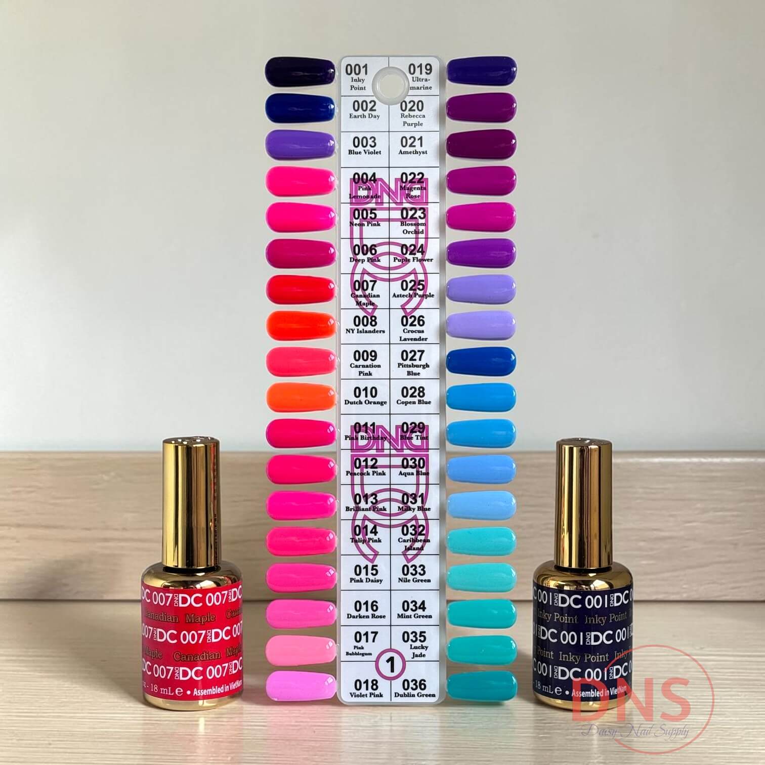 DC Gel Polish ONLY - Set 36 Colors from #001 --> #036 + free Color chart