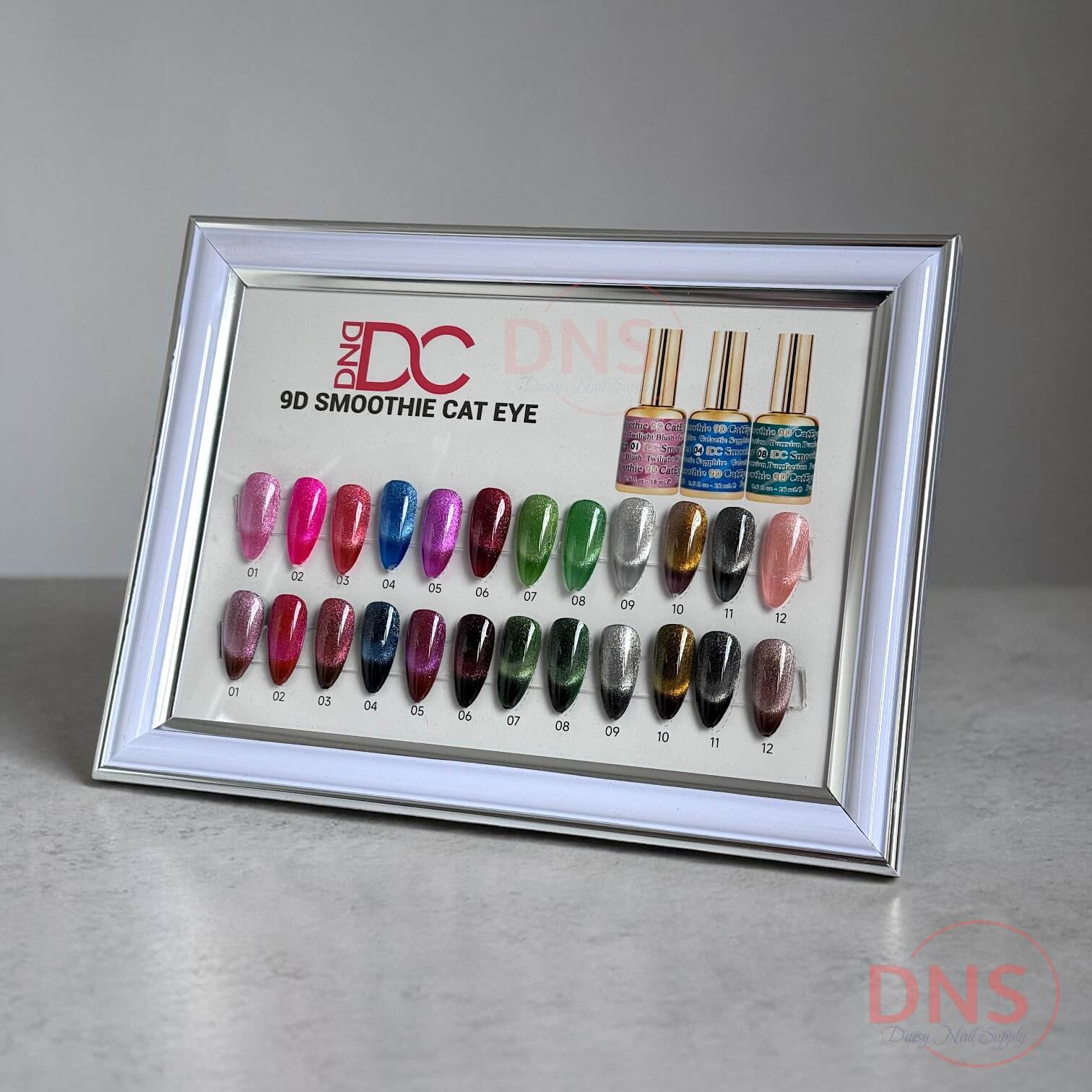 DC Gel Polish 9D Cat Eye 0.5 Oz - Smoothie Collection 12 Colors (#01-->#12)