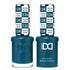 DND DUO Gel & Matching Nail Lacquer HEMA FREE - #124 I Don't Kiss And Teal