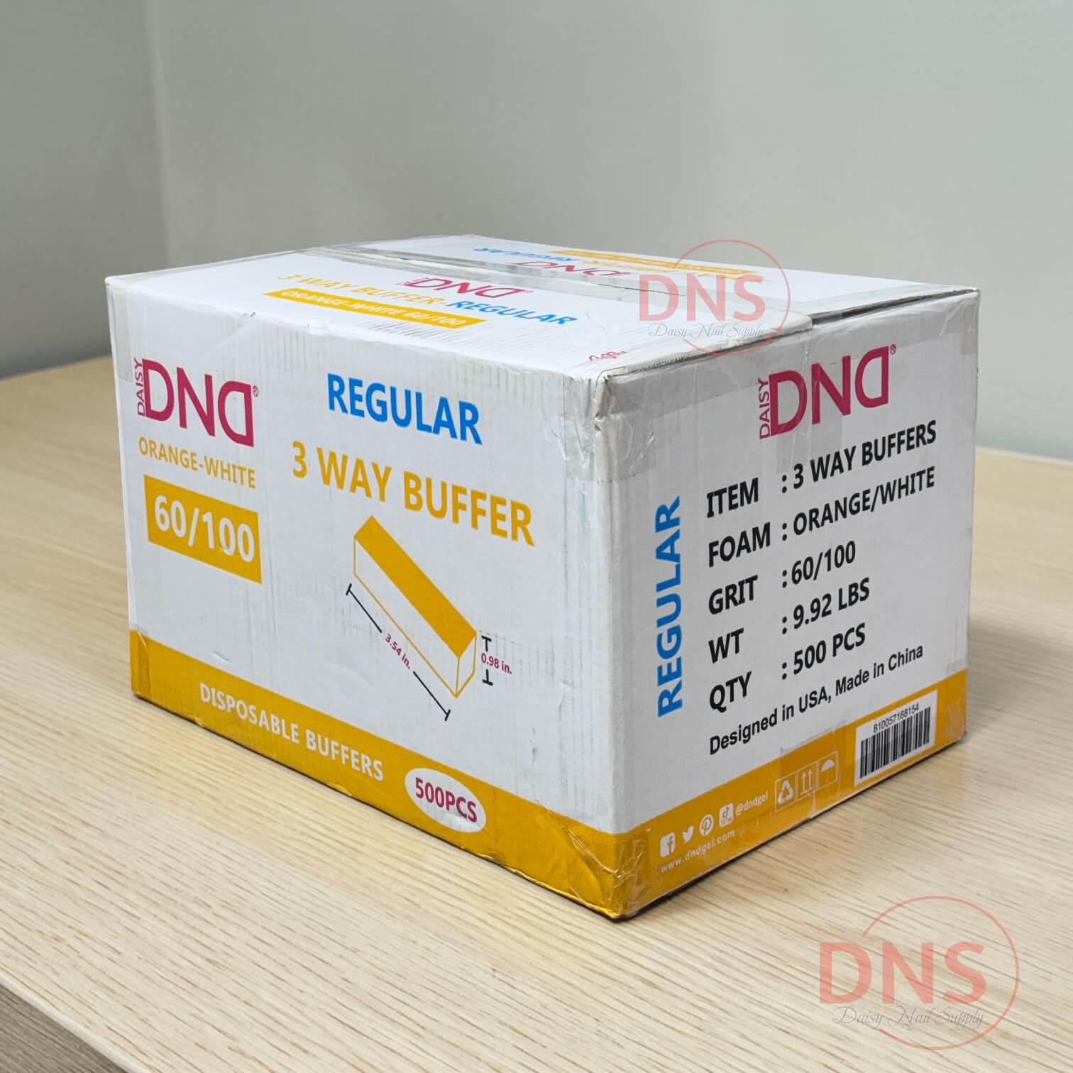 DND 3 Way Orange Buffer Grit 60/100 (500pcs/Case)