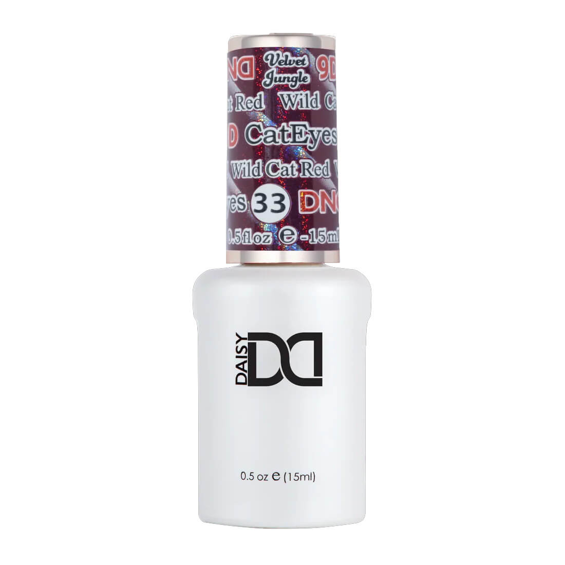 DND Gel Polish 9D Cat Eye Velvet Jungle - #33 Wild Cat Red