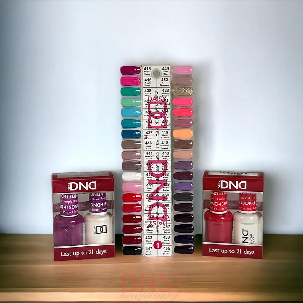DND DUO Gel & Matching Nail Lacquer (36 sets + Free Color Chart Board #1)
