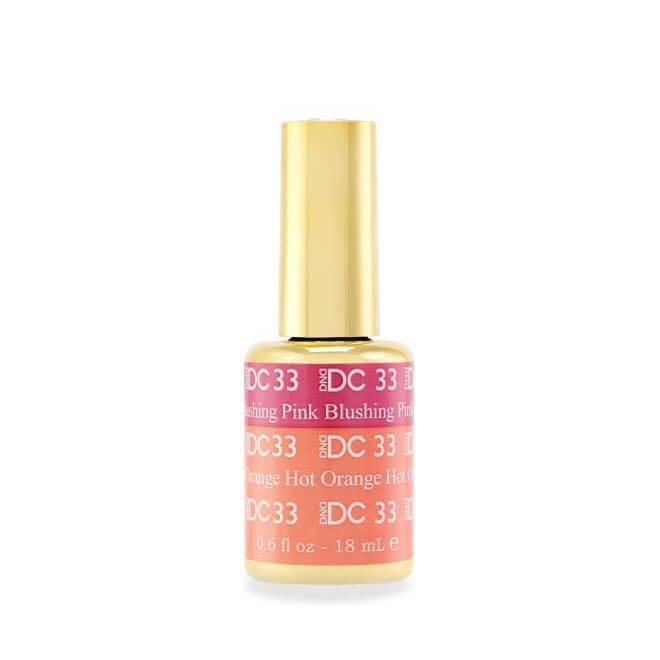 DND DC Mood Changing Color Gel Polish 0.5 oz - #33 Blushing Pink To Hot Orange