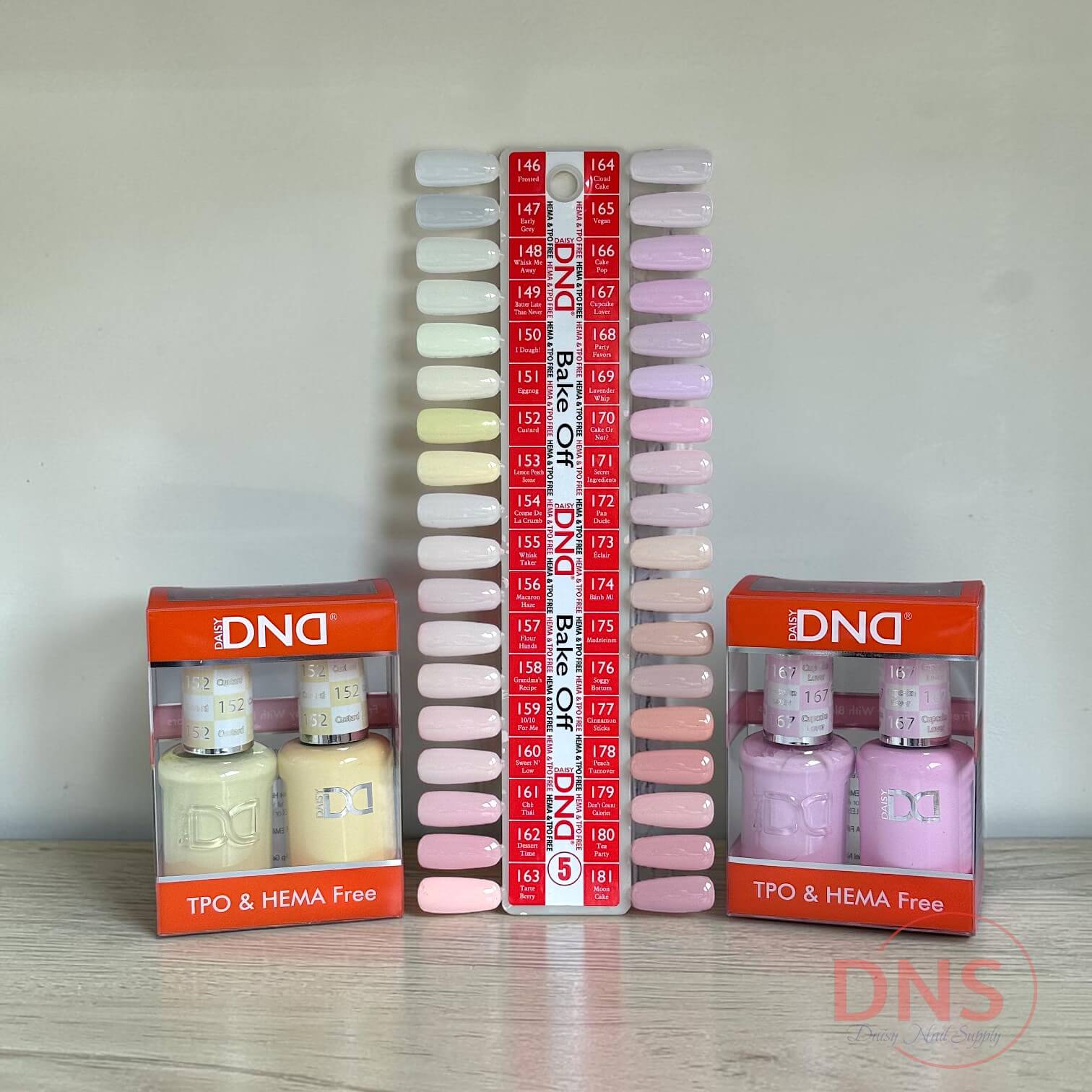 DND DUO Gel & Matching Nail Lacquer HEMA Free (36 Colors #146-->#181)