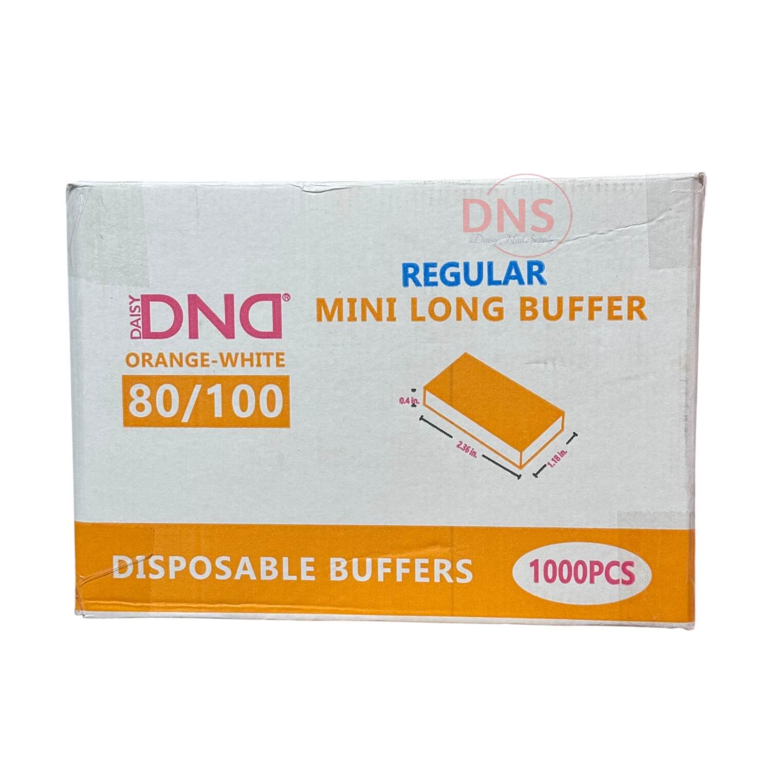DND Orange Mini Long Buffer Grit 80/100 (1000pcs/Case)