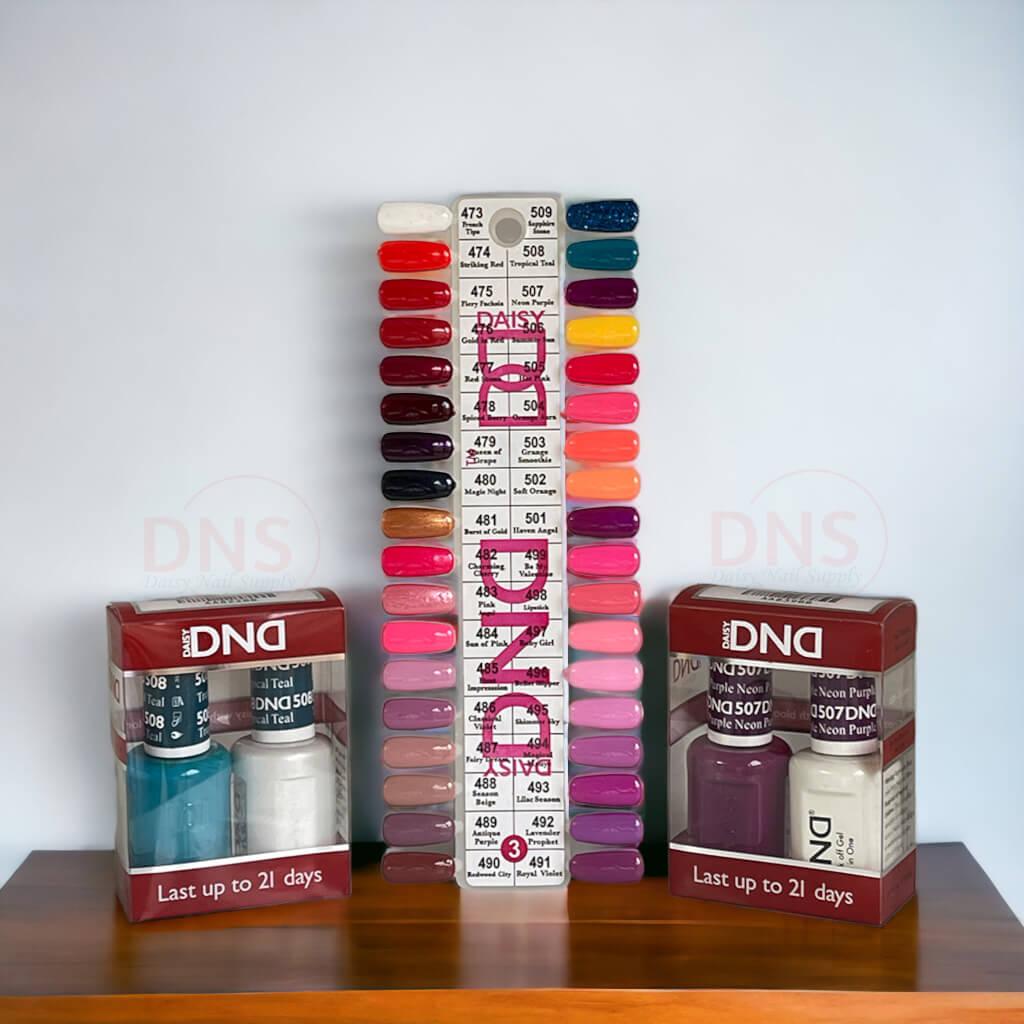 DND DUO Gel & Matching Nail Lacquer (36 sets + Free Color Chart Board #3)