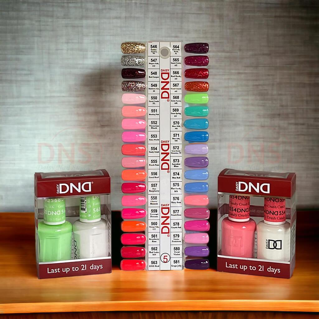 DND DUO Gel & Matching Nail Lacquer (36 sets + Free Color Chart Board #5)