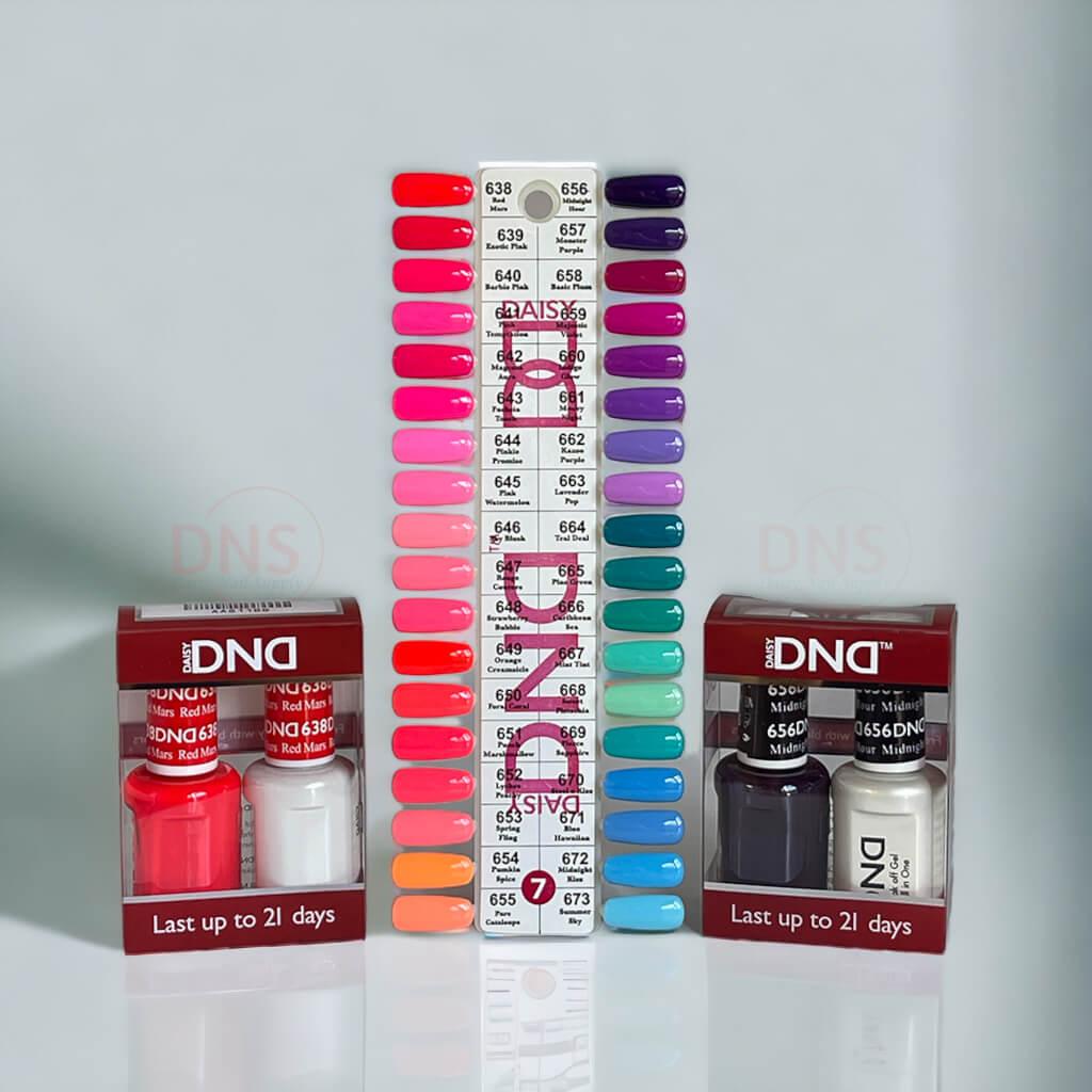 DND DUO Gel & Matching Nail Lacquer (36 sets + Free Color Chart Board #7)