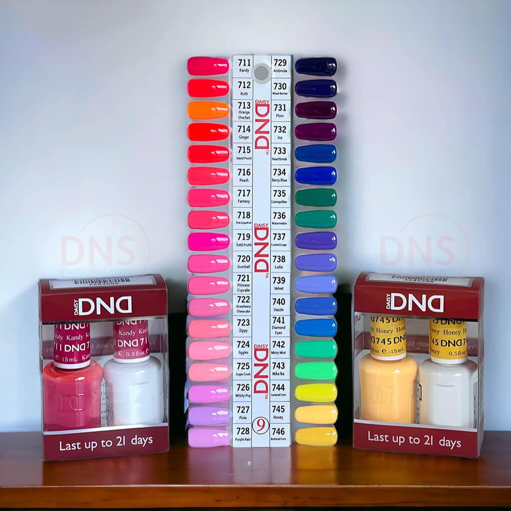 DND DUO Gel & Matching Nail Lacquer (36 sets + Free Color Chart Board #9)