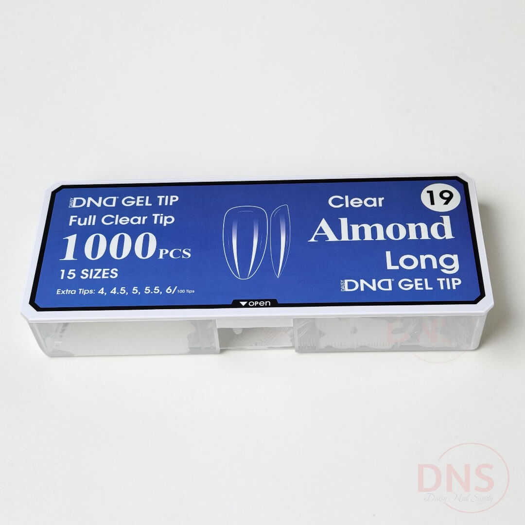 DND Full Clear Gel Tip #19 - Almond Long