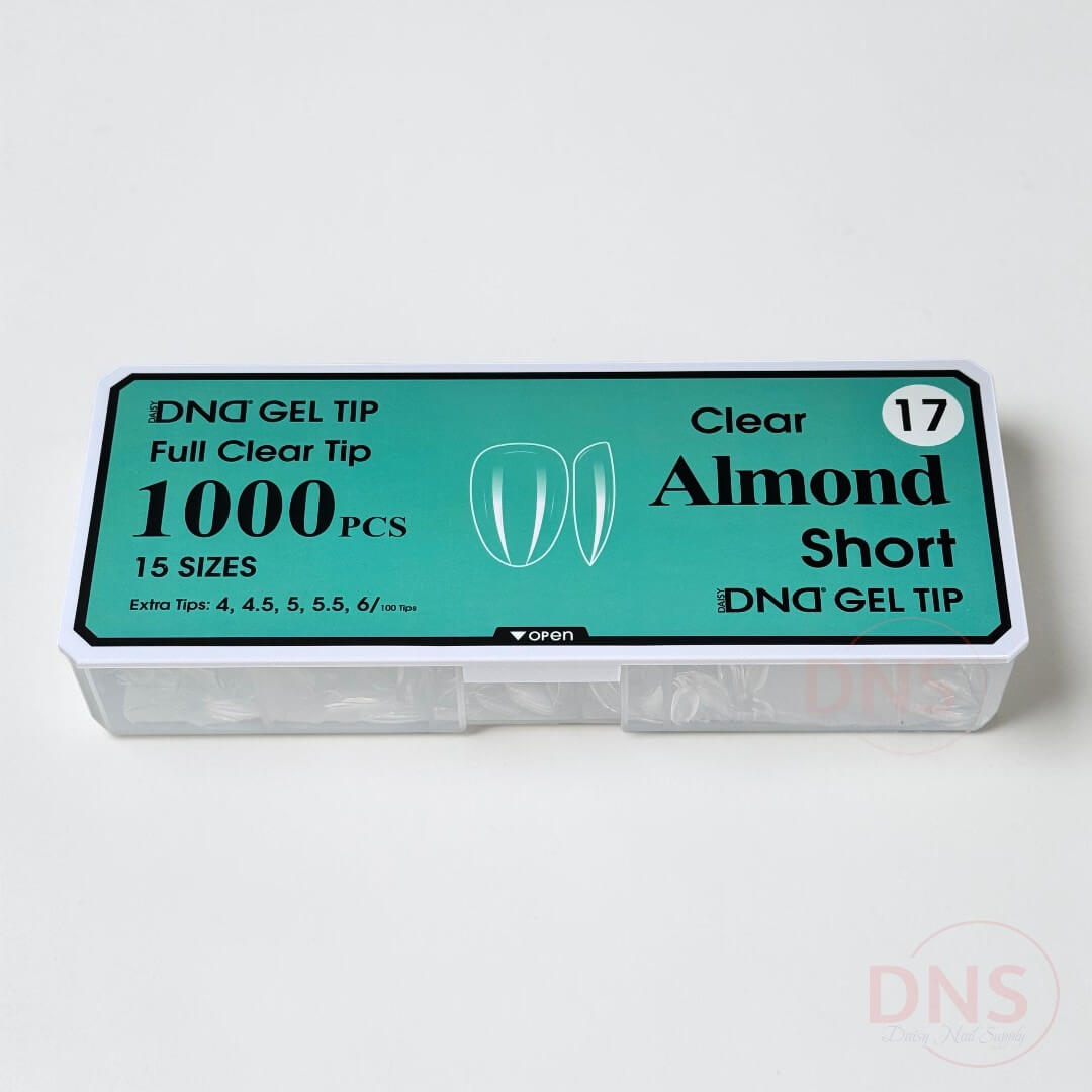 DND Full Clear Gel Tip #17 - Almond Short