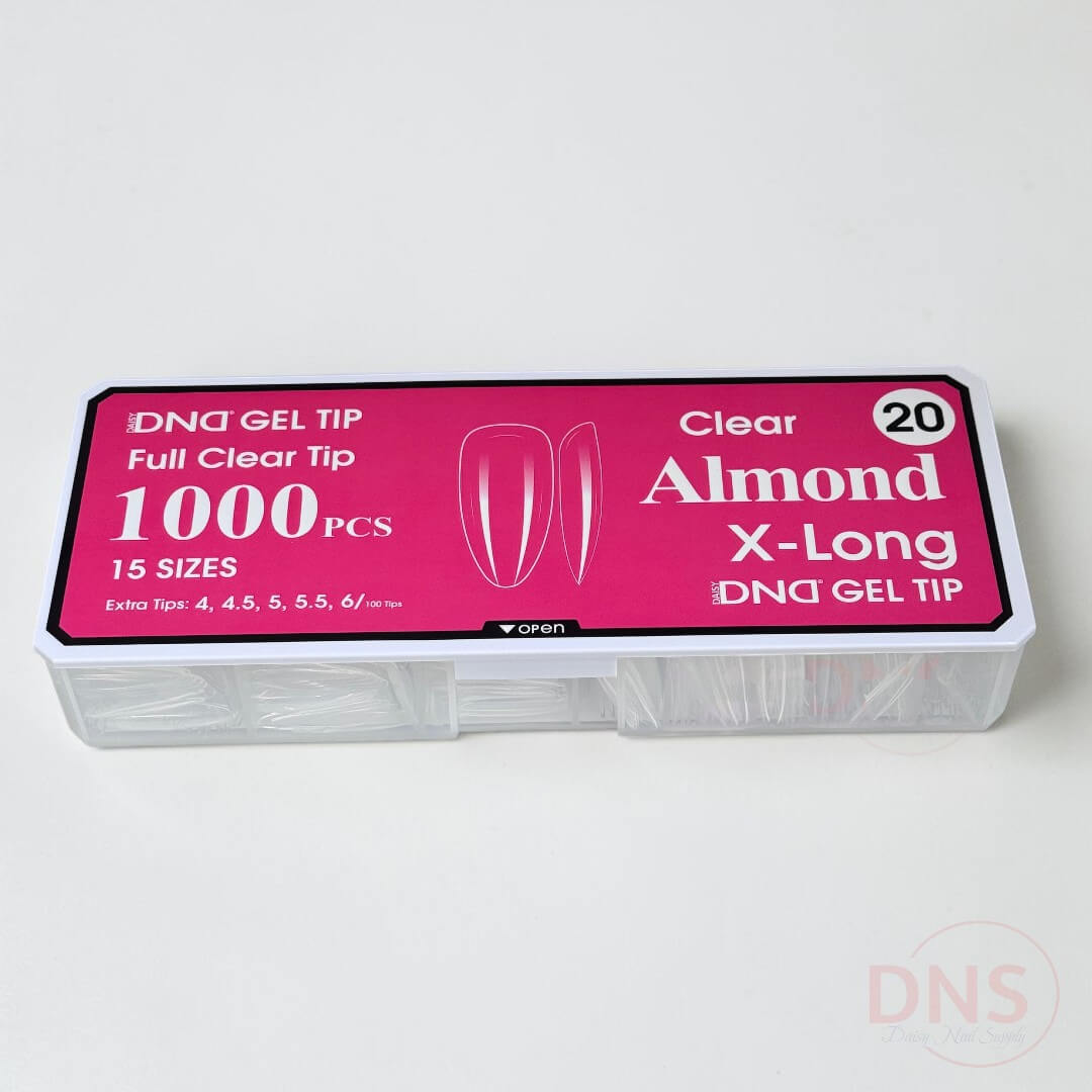DND Full Clear Gel Tip #20 - Almond X-Long