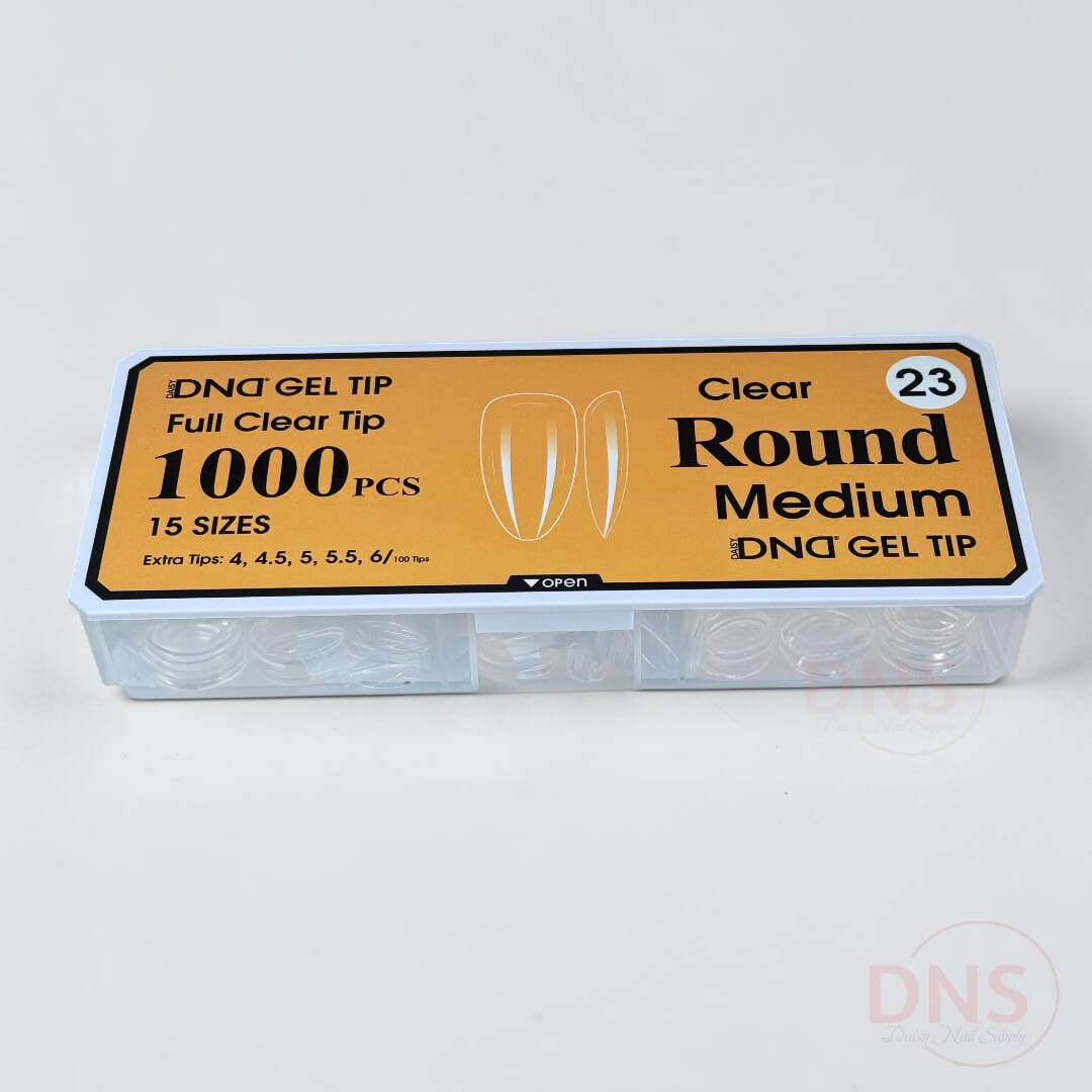 DND Full Clear Gel Tip #23 - Round Medium