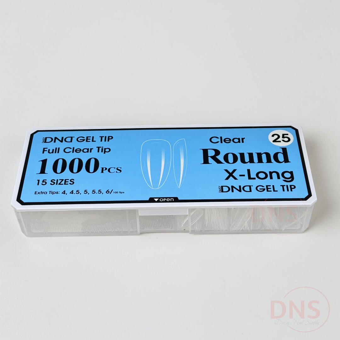 DND Full Clear Gel Tip #25 - Round X-Long