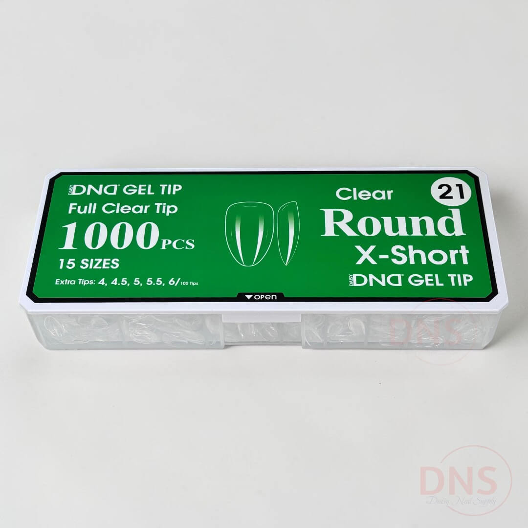 DND Full Clear Gel Tip #21 - Round X-Short