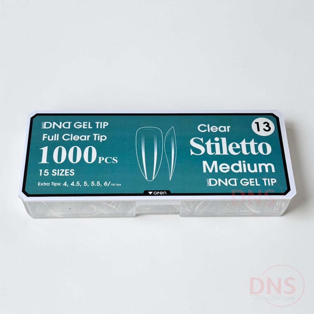 DND Full Clear Gel Tip #13 - Stiletto Medium