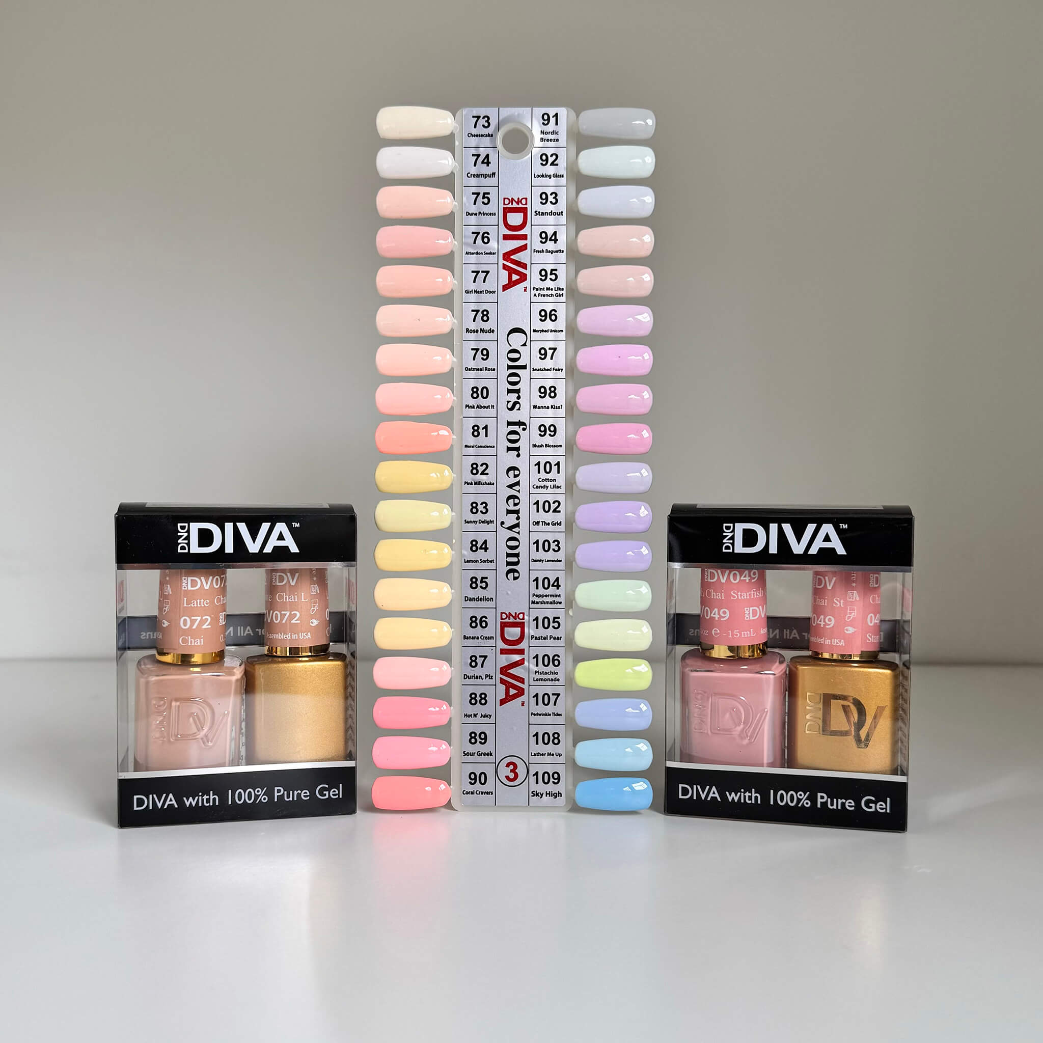 Divia Color Diva Soak off Gel Set 36 Colors (#073 - 109) + Color chart Free – Daisy ...