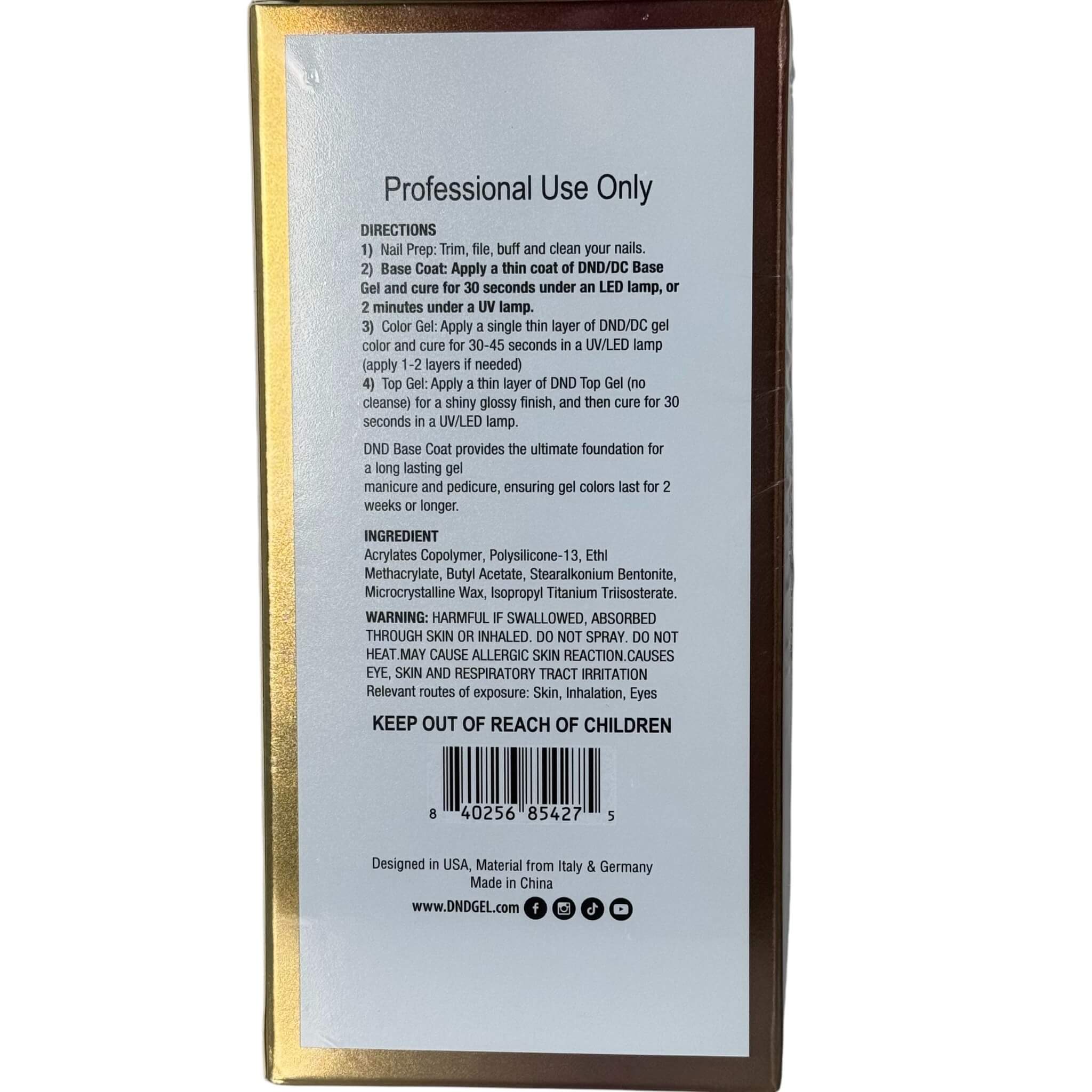 DND Diva Base Gel Ultimate Foundation 8 Fl Oz