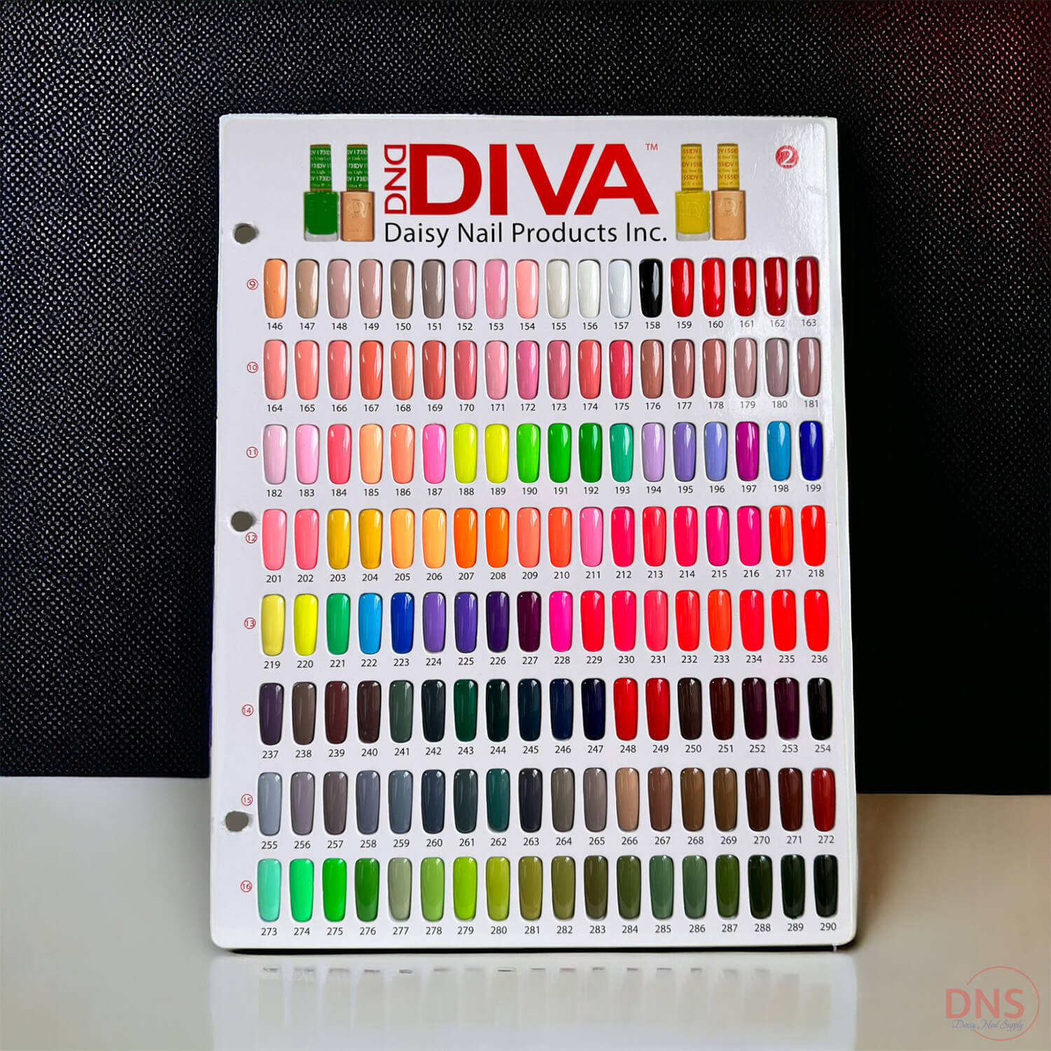 Diva Soak off Gel Set 36 Colors (#146 - 181) + Color chart Free